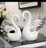 Nordic ceramic swan ornament