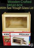 Bread Box*Wooden With Glass Lid