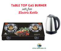 nunix glass top  table  burner   with  free kettle