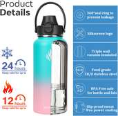 Stainless Steel Water Bottle with Straw & Spout Lids