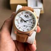 Gat Brown Leather Strap White Dial TAG Men’s Watch