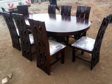 8 Seater Dining Table Sets (Mahogany Framed)