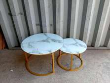NESTING COFFEE TABLE GLASS EFFECT