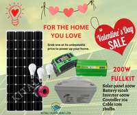 200w solar panel with  free bulbs
