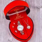 Ladies Gift Set -(Watch, Necklace, Earrings, Ring)