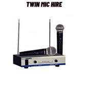 Twin microphones for hire
