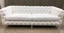 Latest white three seater chesterfield sofa set
