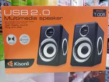 (Kisonli) T-005 USB desktop Computer Speaker - Black/White