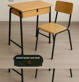 Classic Wooden School locker desk with  Chair