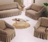 brown jacquard stretchable sofa covers