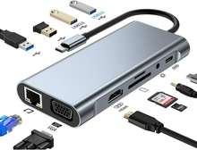 Type-c 11-in-1 USB C hub Docking Station Triple Display