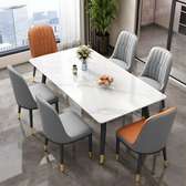 6 Seater Modern and Durable Marble Dining Set
