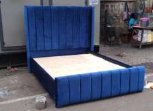 Upholstered queen size bed