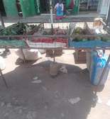 Durable Metal Frame Market Stall with Wire Baskets