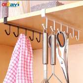 Under the shelf (multi~purpose) hooks 6 slot Metallic