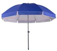 Blue White Adjustable Beach Umbrella with Large Canopy