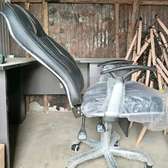 Executive Lshaped desk plus executive office leather chair