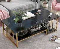 Black Marble Coffee Table Gold Frame Medium Size
