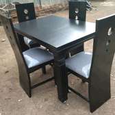 Elegant Black 4-Seater Dining Table