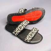 Ferragamo Versace Gucci Open Leather Slides*