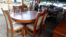 Dinning table hardwood only with 6 chairs