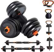 30KG ADJUSTABLE DUMBELL TO BARBELL WEIGHT SET