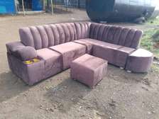 Brown l seat sofa set made by order