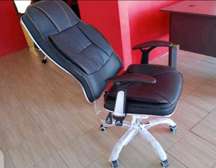 Office chair with leather finish