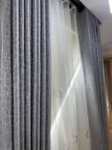 Grey heavy curtains