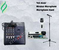 4 channel mixer  with microphone  stand  and  dh766