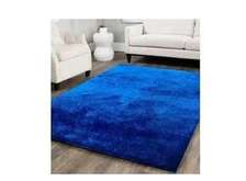 Royal blue fluffy carpet