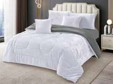 White Quilted Bedding Set Queen King Soft Breathable