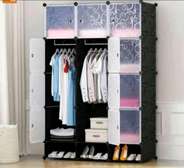 Plastic wardrobe three column