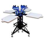 Four colors four stations screen printing machine