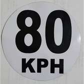 80 KPH Speed Limit Vinyl Car Sticker