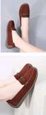 Black,beige & maroon ladies suede loafers