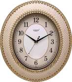 Rikon Oval Wall Clock RoseGold White Decorative