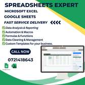 Microsoft Excel,Googlesheet Expert
