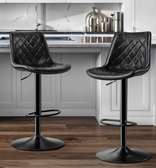 Barstool: -High-Comfort Adjustable Leather Barstool