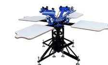 4 Color 4 Station Screen Printing Machine Blue