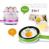 2 in 1 electric double layer egg fryer egg boiler