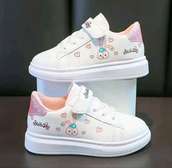 White brown kids' cartoon shoes