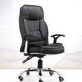 Office leather chair with wheels