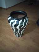 Zebra shaped clay flower pot