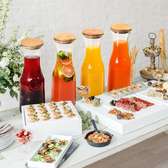 Glass Carafe Pitchers, Beverage Dispensers with   Lids