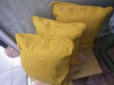 Yellow throw pillows