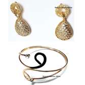 Womens Golden fashion armlet with earrings