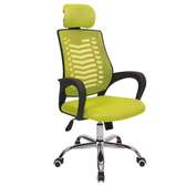 Height adjustable headrest office chair