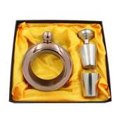 Round Flask Gift Set with Two Shot Glasses and Funnel
