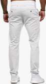Soft Khaki White Trousers